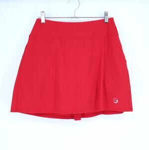 FORAY GOLF Core Pleated Skirt Rosso Red Pull On Golf Skort Active Women's M